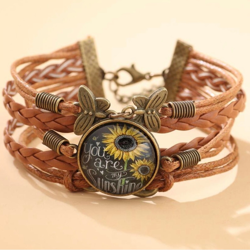 Sunflower Pattern Layered Bracelet  278